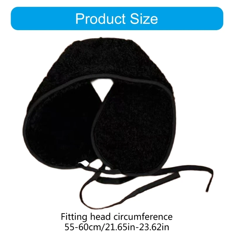 Korean Simple Solid Color Lamb Wool Earmuffs Winter Outdoor Leisure Versatile Pullover Thermal Ear Protection Headband for Women