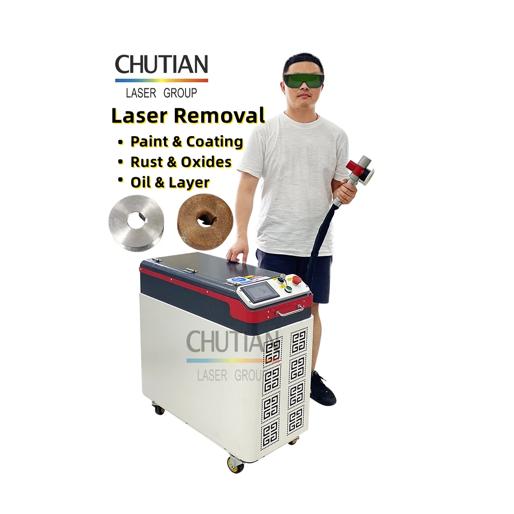 

New Clean Tech Fiber Laser Rust Removal Cleaner Cleaning Machine for Metal Stone PVC Wood