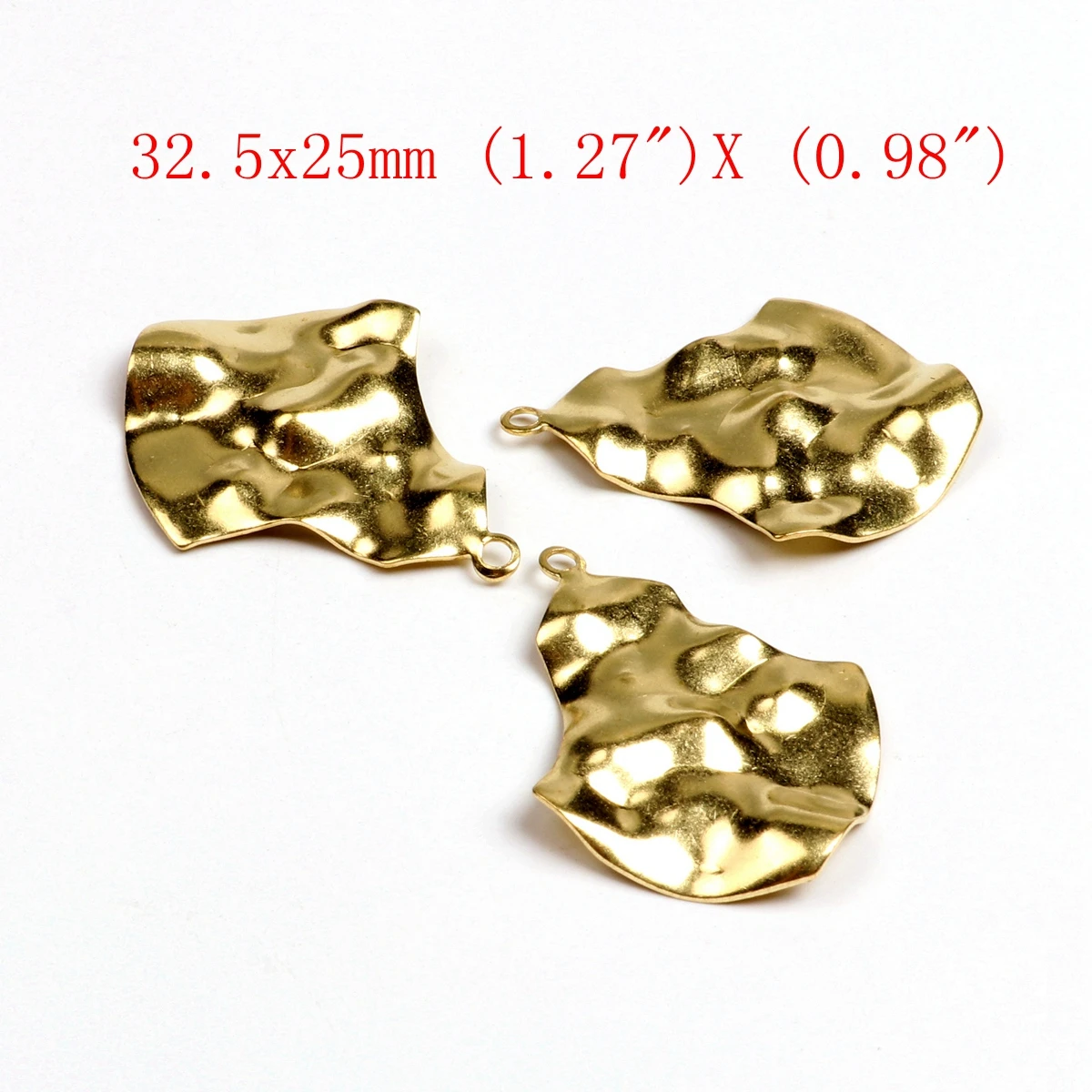 Roh gehämmerte Messing-Charms, Geometrie-Stecker, Zubehör für DIY-Ohrringe, Halskette, Armband, DIY-Herstellung, Schmuckzubehör – Detail 6