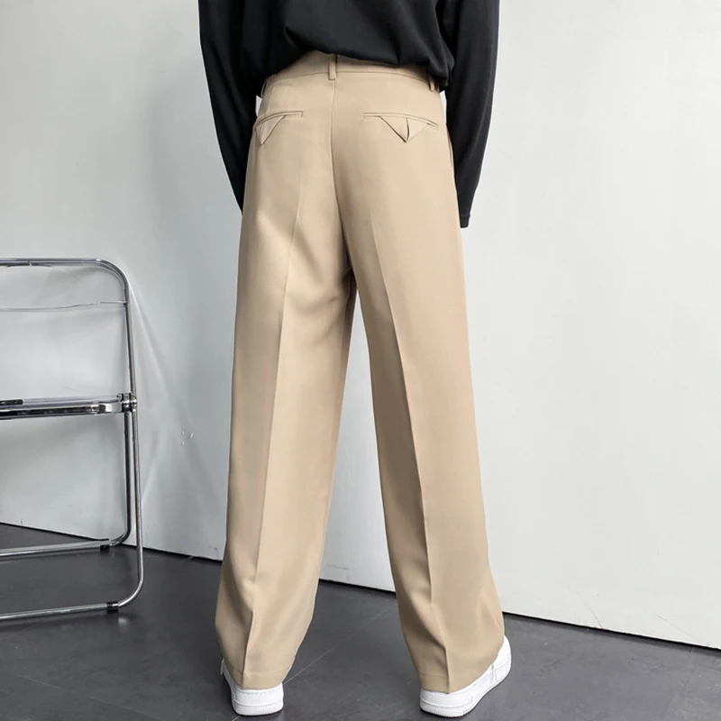 Men Suit Pants Autumn Straight Loose Casual High Street Wide Leg Korean Fashion