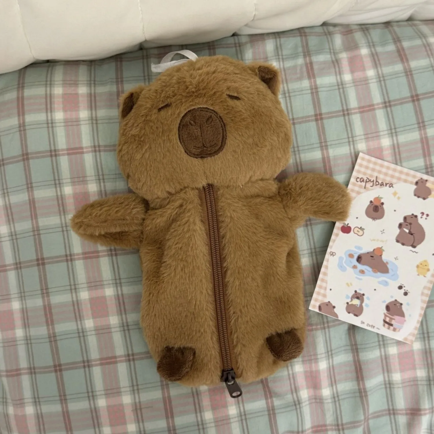 Plush Capybara Pen Bag Creative Large Capacity Pencil Case Multifunctional Stationery Storage Bag Pen Gift