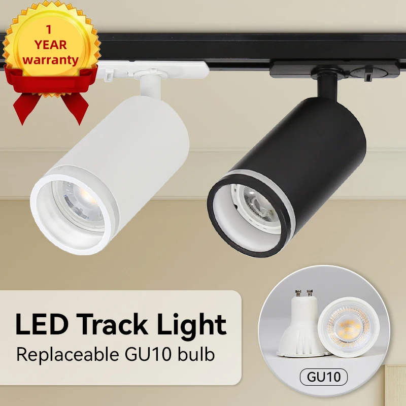 

Трековые светодиодные светильники GU10, трековые светильники, точечные светильники 110 В 220 В для кухни, магазина одежды, бытовой яркий потолочный светильник
