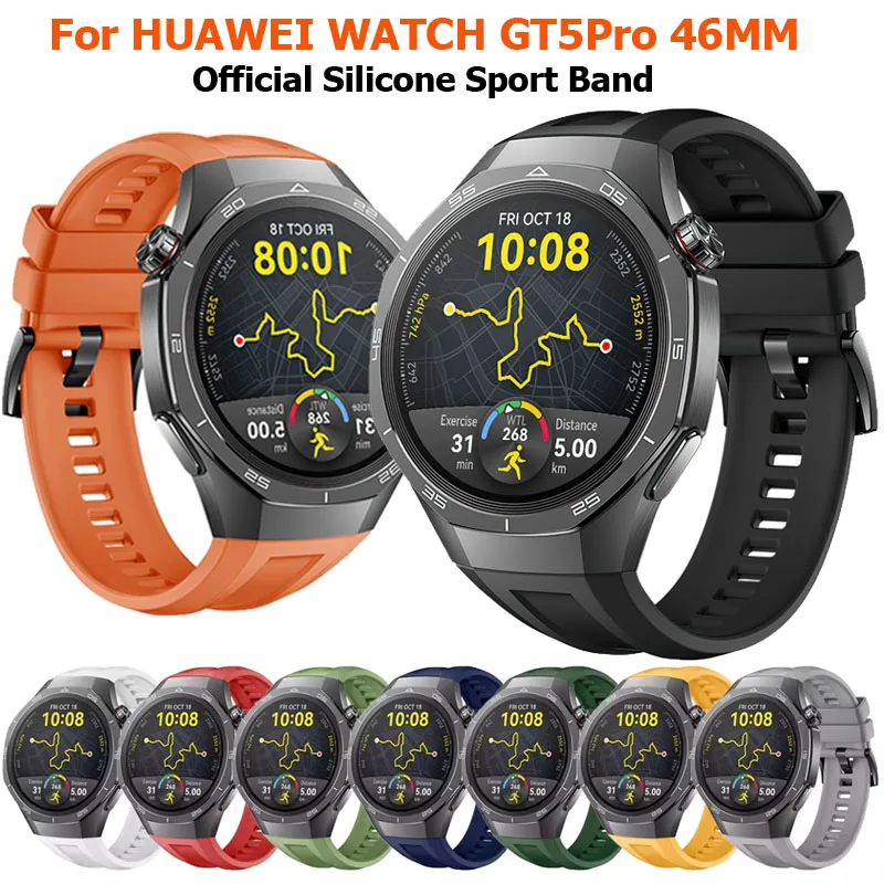 Enhanced Silicone Sport Strap for 46mm Smartwatch – Premium Accessory Bracelet for Active Lifestyles