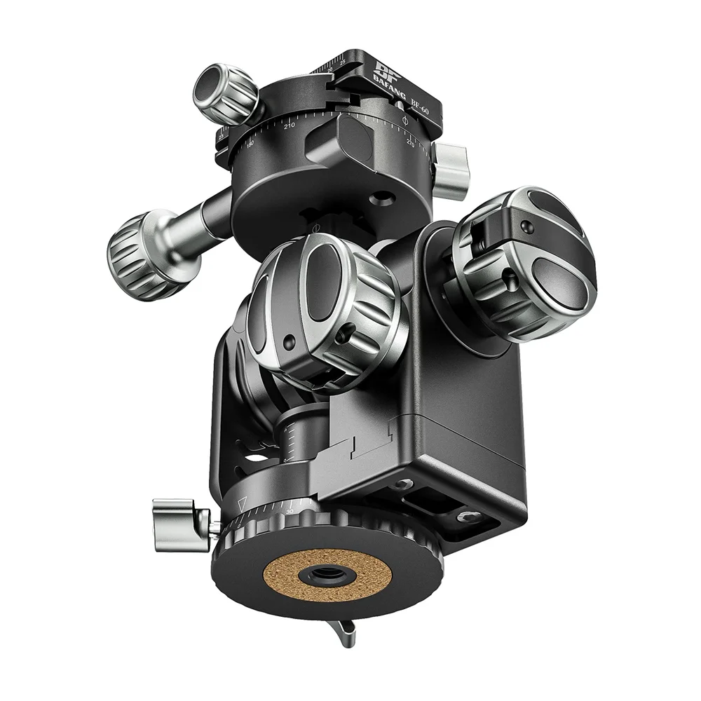 BAFANG Tripod Ball Head Panoramic CNC Metal Camera Tripod Geared Head For Monopod DSLR Camcorder