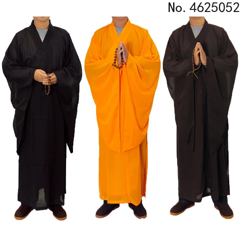 5 Colors Zen Buddhist Robe Lay Monk Meditation Gown Monk Training Uniform Suit Lay Buddhist Clothes Setcus