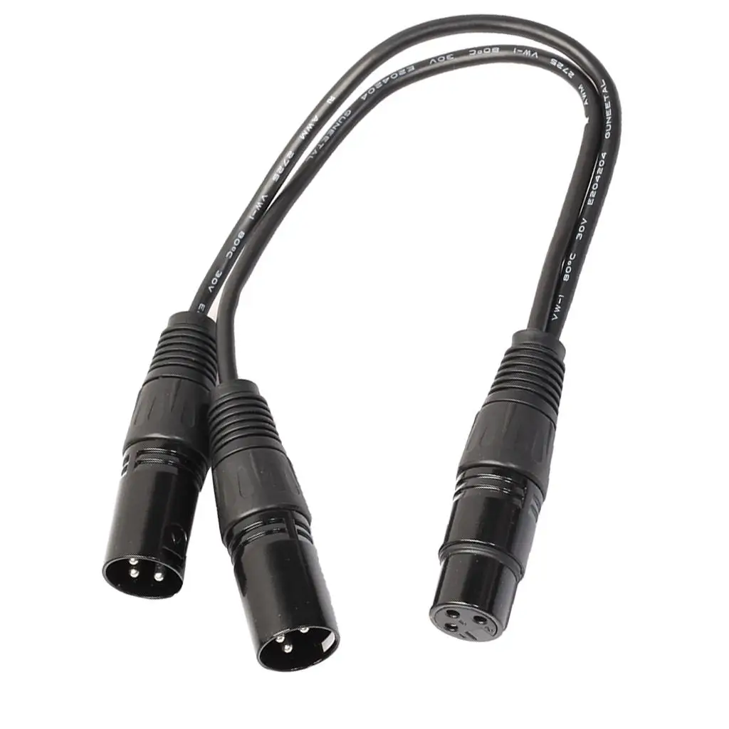 XLR 마이크 케이블 3핀 Y 스플리터 오디오 패치 커넥터 스튜디오 마이크 DJ 믹서용 아연 합금 내구성 어댑터