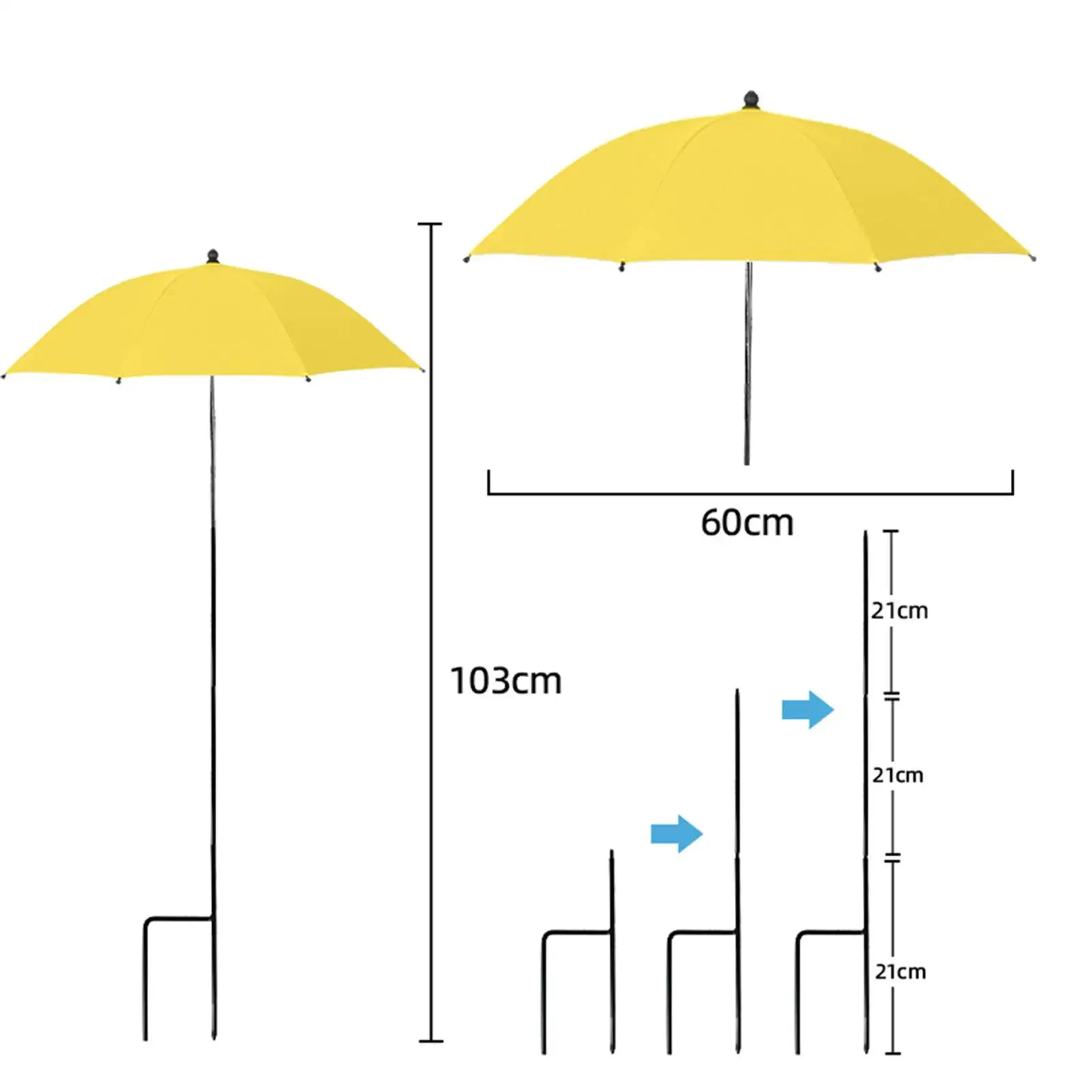 Outdoor Plant Umbrella Weather Resistant Stable Outdoor Decor Multipurpose 23.6 inch for Garden Beds Garden Umbrella Shade