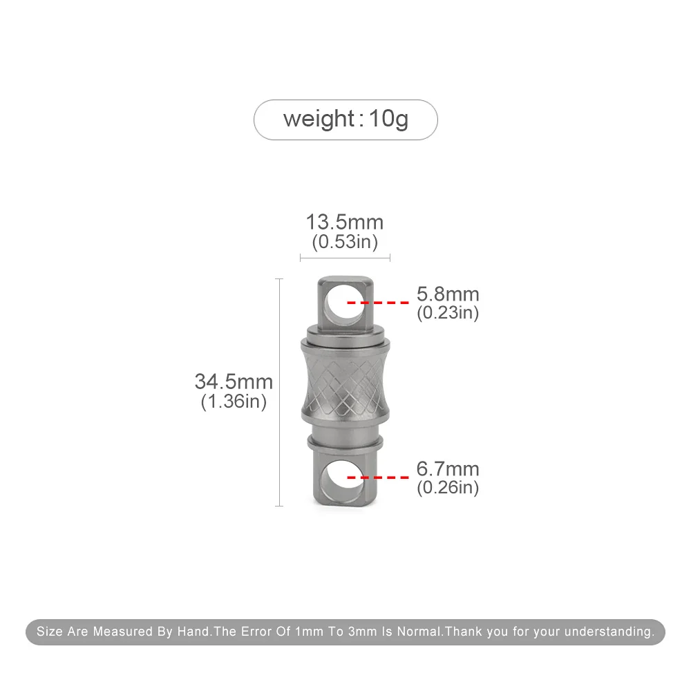 سلسلة مفاتيح من سبائك التيتانيوم قابلة للدوران وقا...