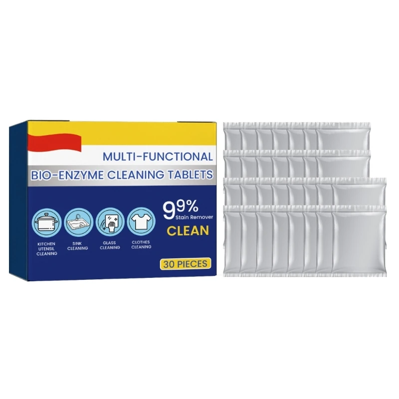 

Bio-Enzyme Cleaning Tablets Remove Yellowing Leaving Fragrances Laundry Effervesc 203C
