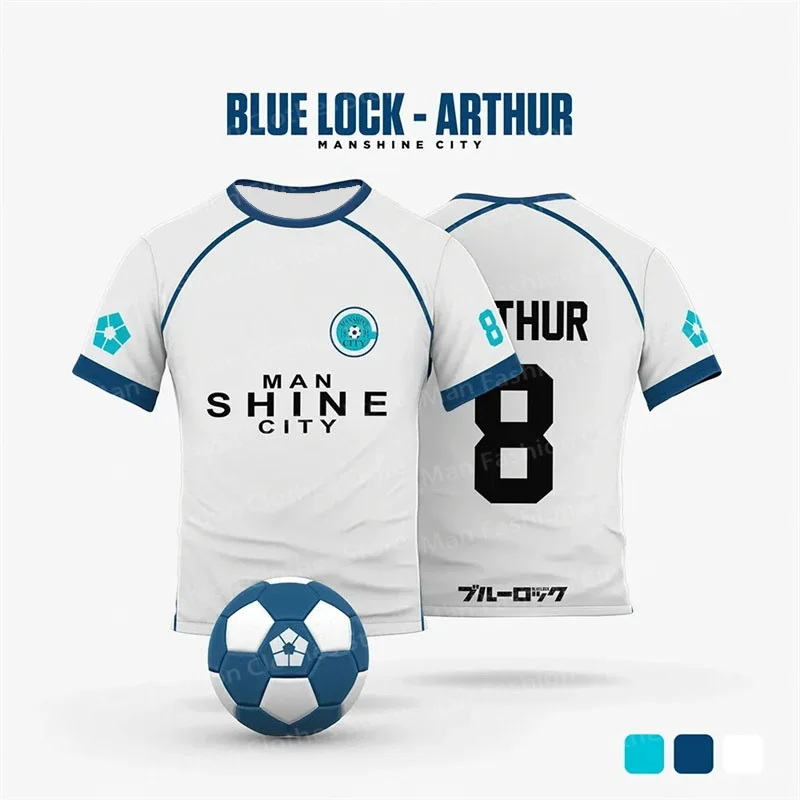 Blue Lock Manshine City White Cartoon Anime Cosplay Men Jersey Summer Short Sleeve Children Tee Tops 2024 Fashion Women T-shirts 6