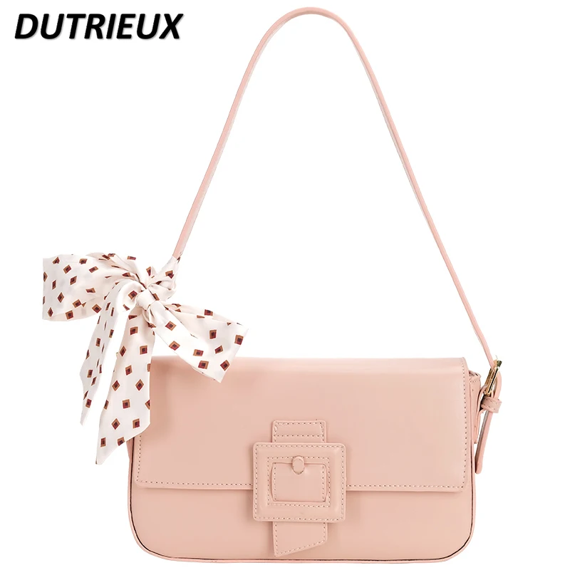 2024 New One Shoulder Bag Female Spring Summer New Versatile Women's Handbags Fashion Elegant Sweet Cute Ladies Handbag mine mass produced japanese style ladies handbag girl bow jk uniform bag female fashion 2023 new heart shape bags for women