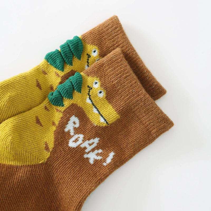 Cute Dinosaur Pattern Cotton Comfortable Boys Socks