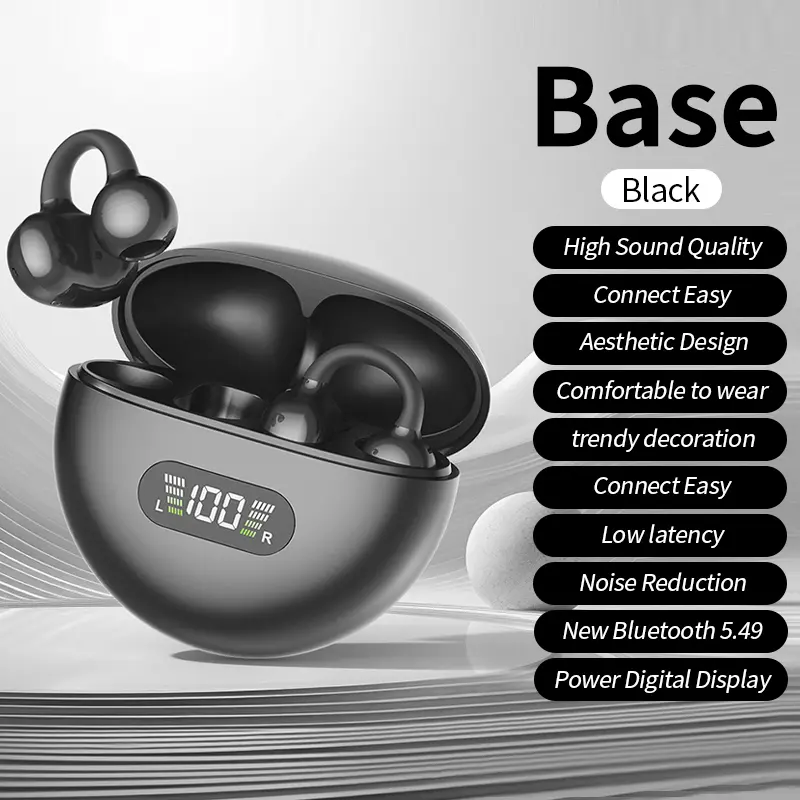 New Sport Earclip Wireless Headphone Bluetooth Earphone audífonos bluetooth inalámbrico Gaming LED Display for xiaomi huawei - Image 7