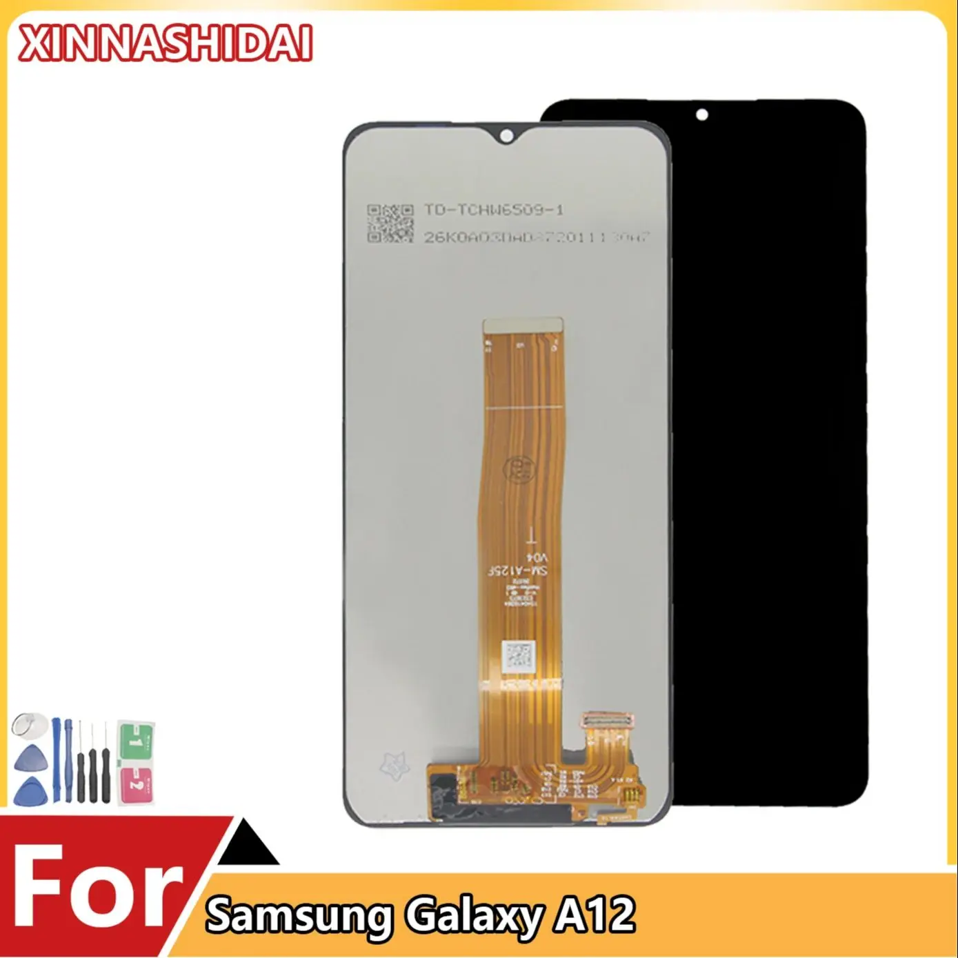 Для Samsung Galaxy A12 A125 LCD Сенсорное стекло полная для ремонта телефона дисплей рамка для телефона