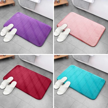 Coral Fleece Carpet Household Memory Foam Non-Slip Bathroom Kitchen Mat Thickened Absorbent Floor Mat Door Mat Rug Home Decor 6