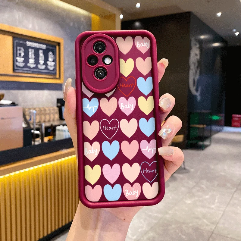 Adorable Heart Pattern Soft Silicone Phone Case