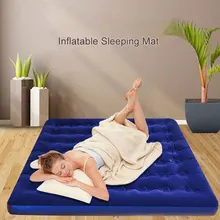 

Inflatable Sleeping Pad Folding Air Mattress Flocking Portable Bed Mat Moisture-proof Waterproof Indoor Outdoor Camping Travel