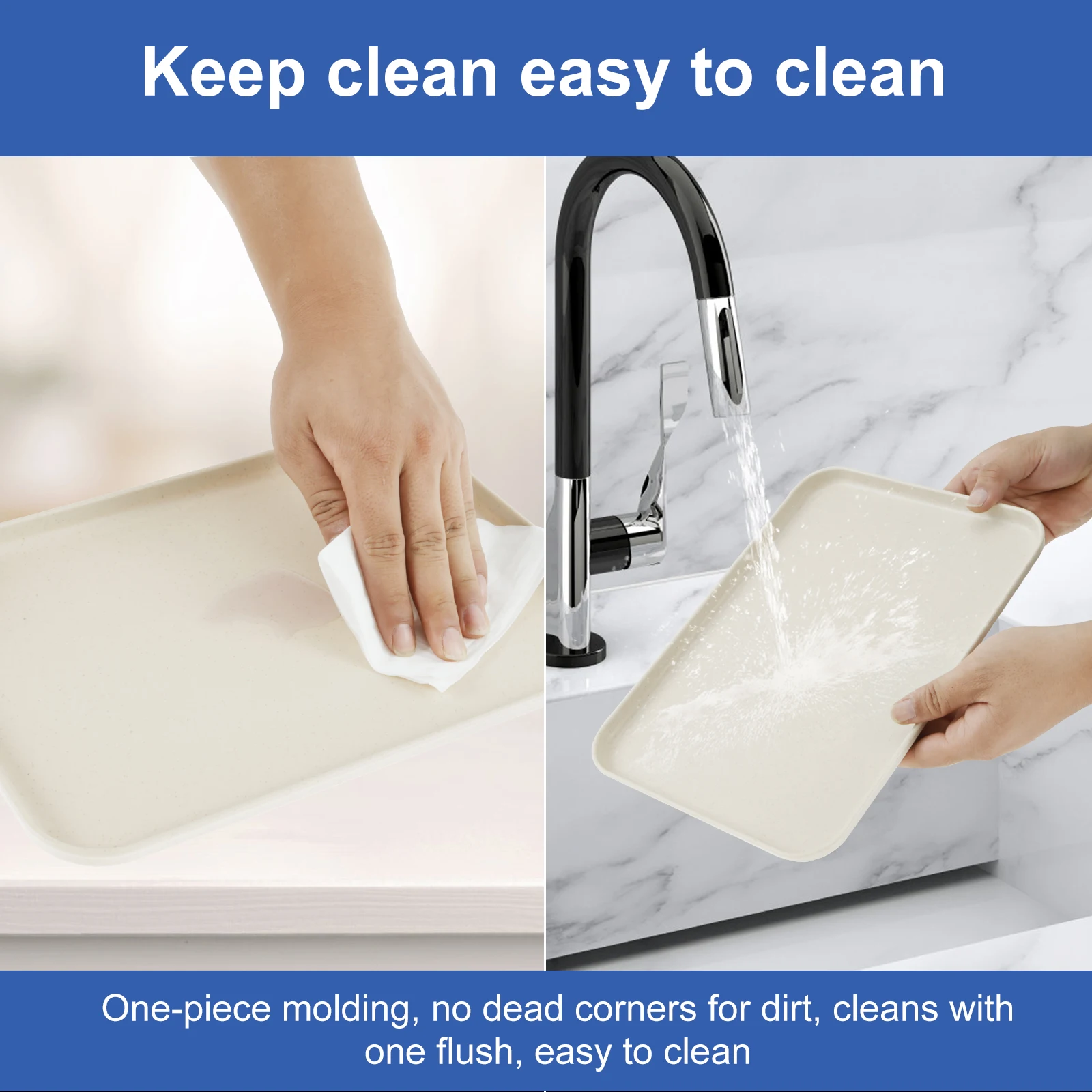 10 Pcs Large Capacity Serving Platters and Trays Food Grade Serving Tray Stackable Platters and Trays Space Saving