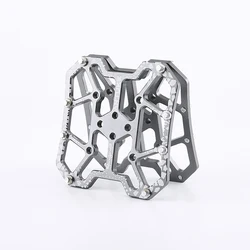 Durable Ultralight Anti - Slip Aluminum Bicycle Pedal Adapters (TITANIUM)
