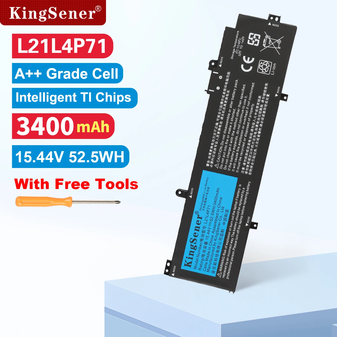 Kingsener-bateria do Portátil para Lenovo Thinkpad Gen L21c4p71 L21l4p71 L21l4p71 L21l4p72 Sb10w51967 58.5wh 5wh 2023
