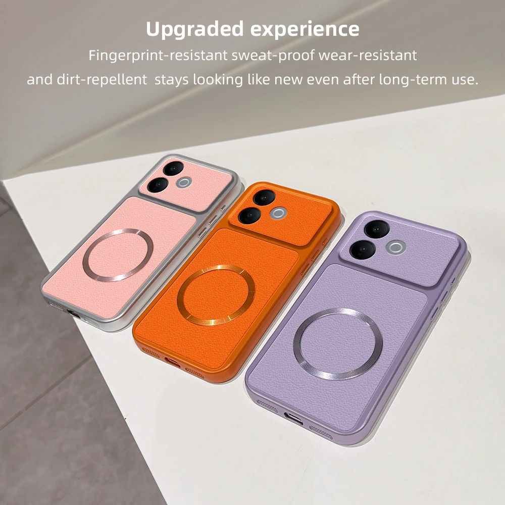 Luxury Leather Matte Magnetic Soft TPU Phone Case