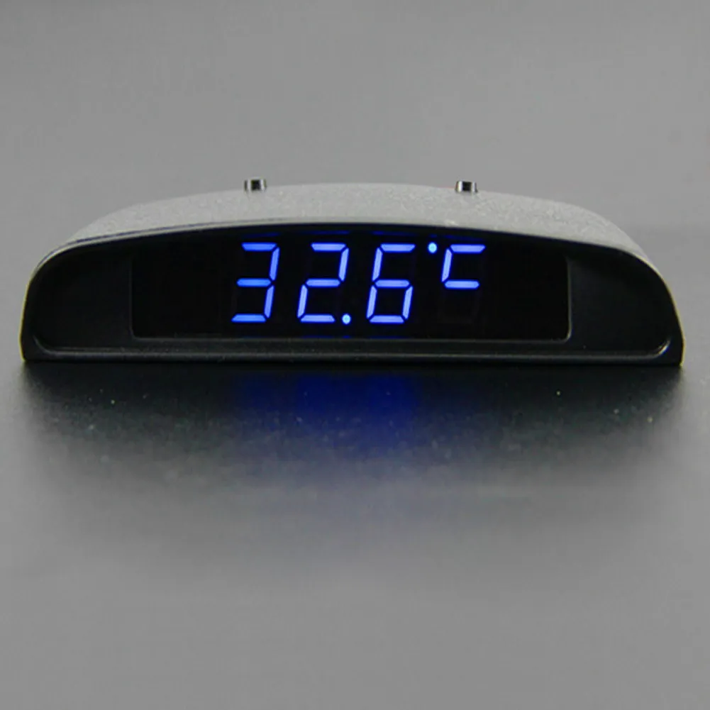 12V Digital Clock Car LED Electronic Clock Time Alarm Voltage