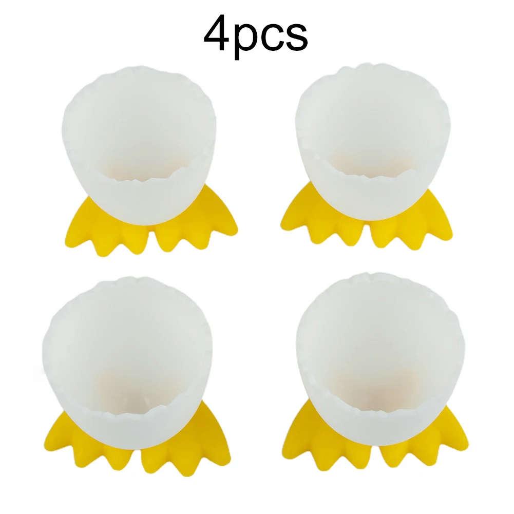 2/4pcs Yellow Egg Cup Holder Hard Soft Boiled Eggs Holders Egg Cup