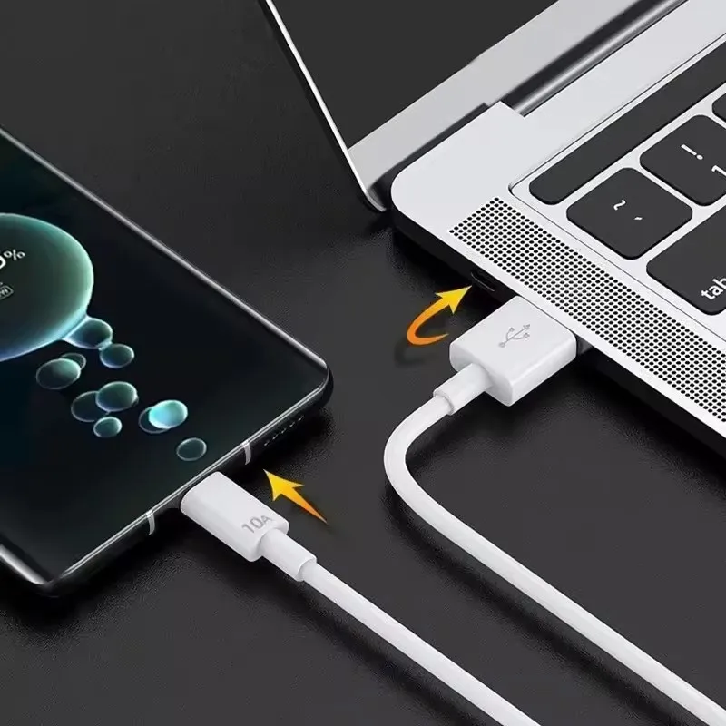 Ultra-Fast 120W Quick Charging USB A to Type C Cable - High-Speed Data Transfer Wire