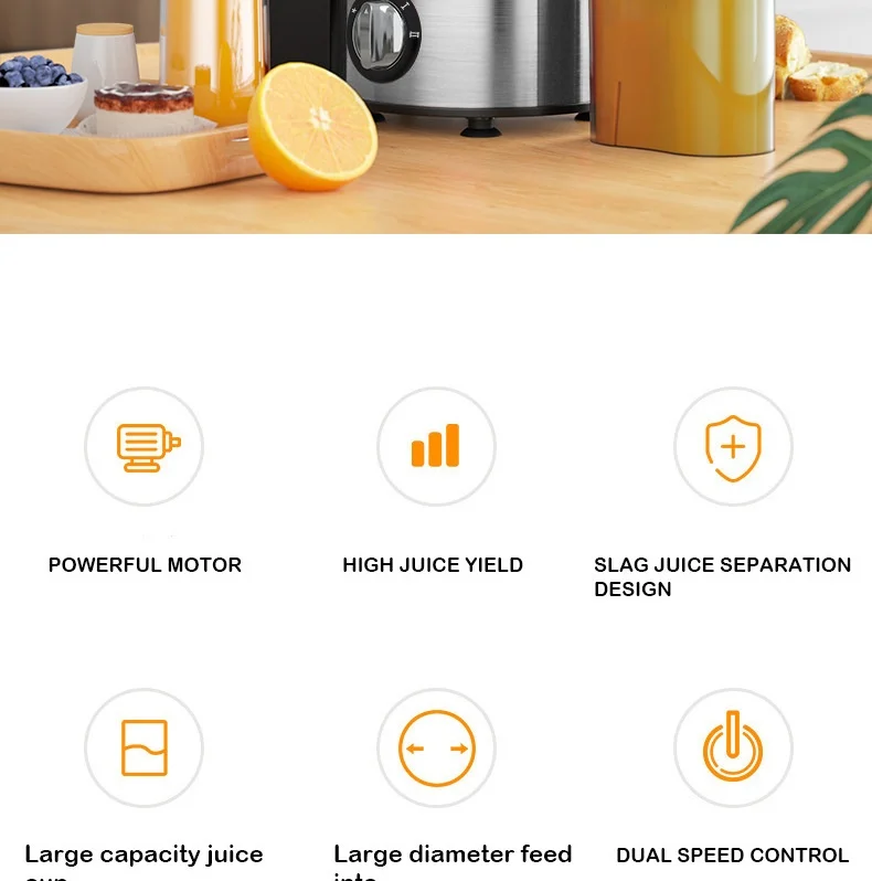 Centrifugal Juicer For Fruit And Vegetables Stainless Steel_voghion.com