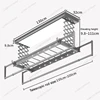 Home Balcony Electric Remote Control Lifting Clothes Drying Rack Aluminum Alloy Lighting Drying Foldable Clothes Drying Rack 6