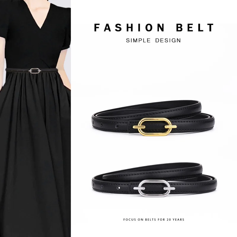 Elegant Women's Leather Belt - Versatile Fashion Accessory