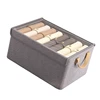 Space Efficient Fabric Storage Container with Lid Easy To Store Clothing Holder 5