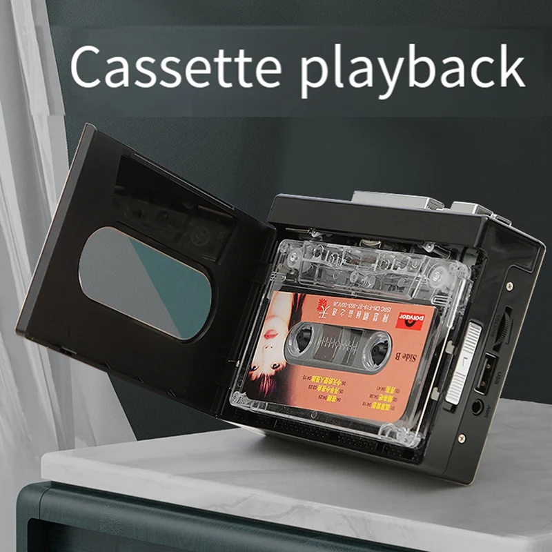 Hot Salecassette Player Full Stereo Sound U Disk DC 5V 128KPS USB2.0 Binaural Sound Tape Player For Music Language Learning Home