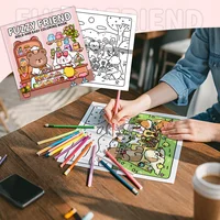 Creative Coloring Book for Adults - Perfect Art Therapy Sketchbook for Friends Gatherings and Doodling Fun 2