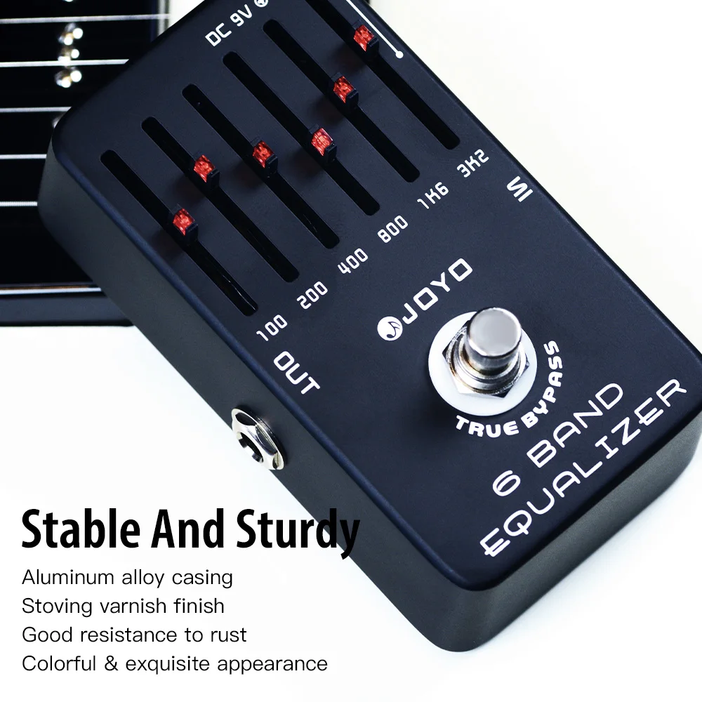 JF-11 6-Band EQ Pedal Provide ±18dB for Each Band with Frequency Bands 100Hz, 20
