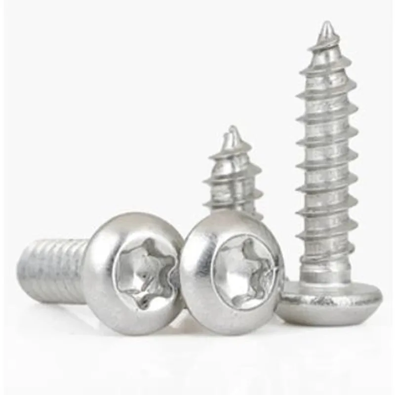 10-100pcs M2 M2.6 M3 M4 M5 M6 six-lobe torx round pan Head Self Tapping Screw 304 Stainless Steel Tapping Wood Screw