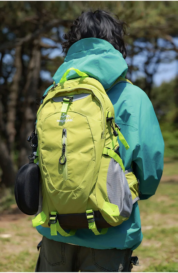 Extra große 40L Outdoor-Sport-Bergsteigertasche für Männer und Frauen, Paar-Rucksack, lässige wasserabweisende doppelte Umhängetaschen – Detail 12