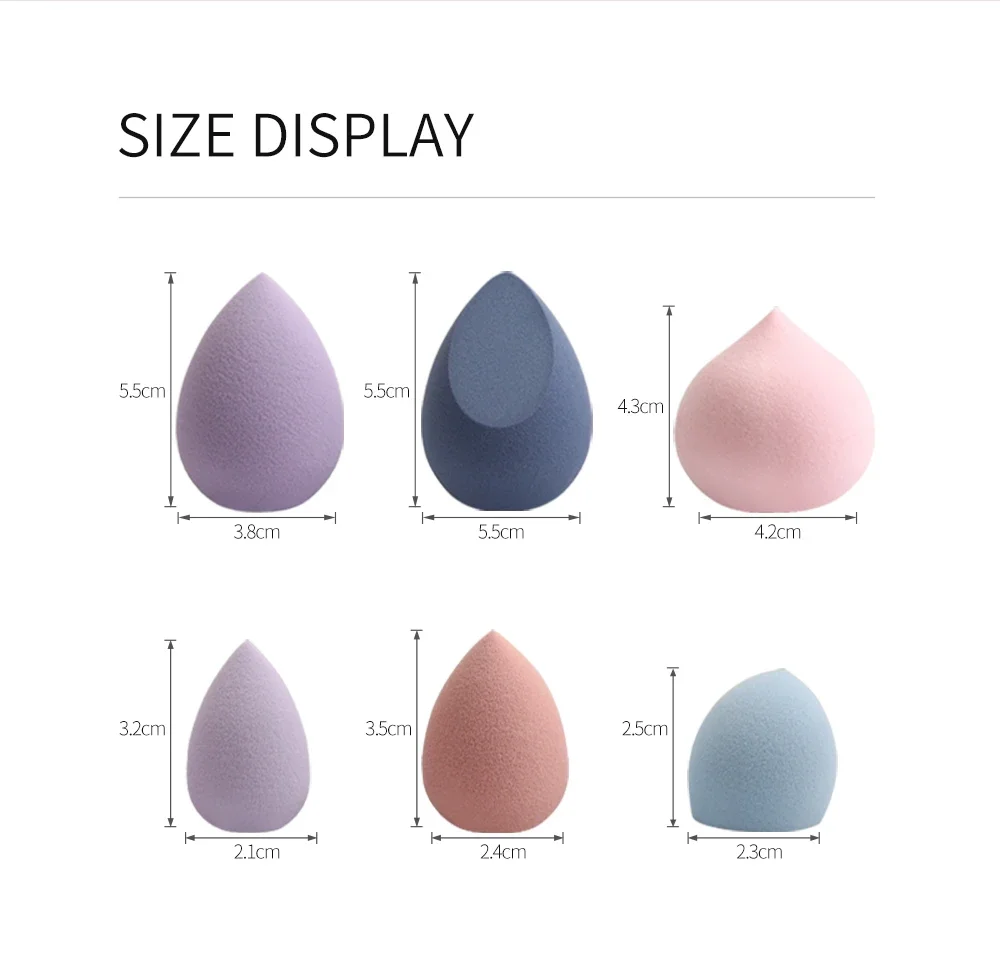 5Pcs 메이크업 스펀지 세트 블렌더 메이크업 도구 뷰티 화장품 퍼프 페이스 파운데이션 리퀴드 크림 및 파우더 블렌딩 New