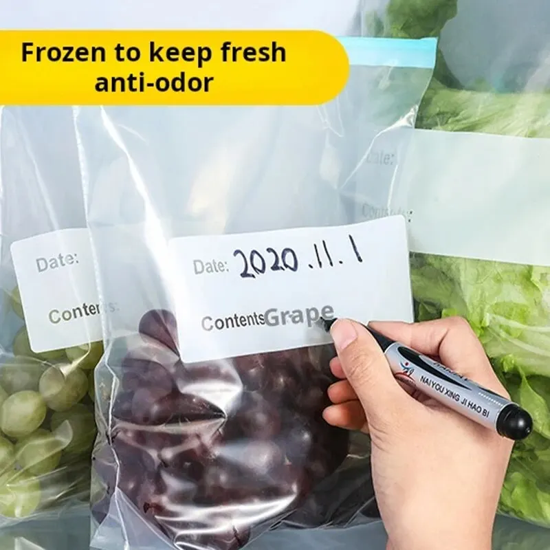 Food Freshness Zipper Ziploc Bags Thickened Food Portioning Sealing Bags Wider Bottom Standing Reusable 60pcs fresh keeping bags food storage bags plastic food storage bags plastic zip lock bags