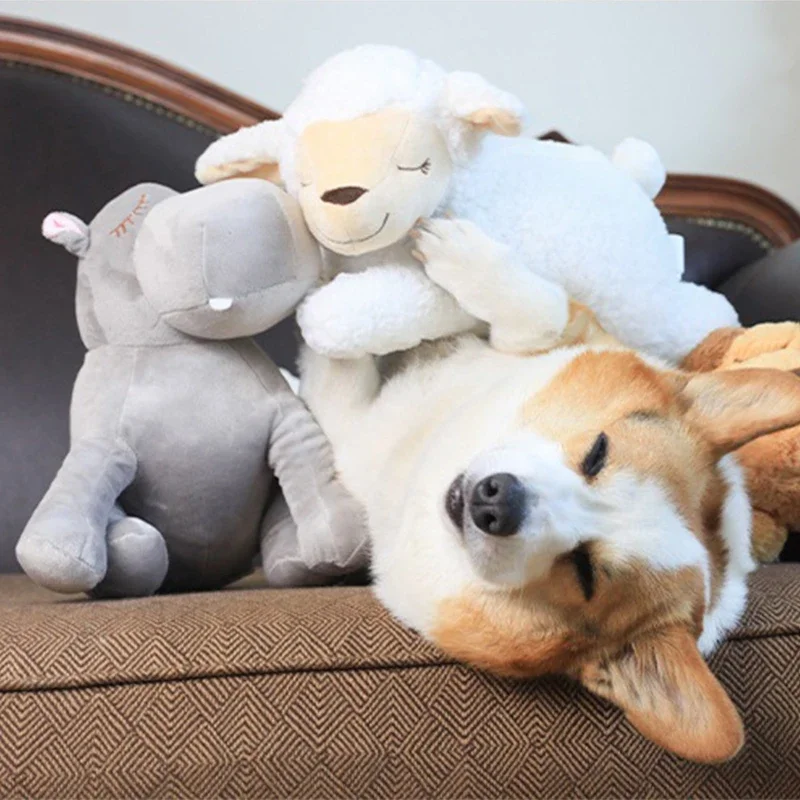 Cute Heartbeat Puppy Behavioral Training Toy Plush Pet Comfortable Snuggle Sleep Aid Doll Durable Dog Everything for Dogs 5
