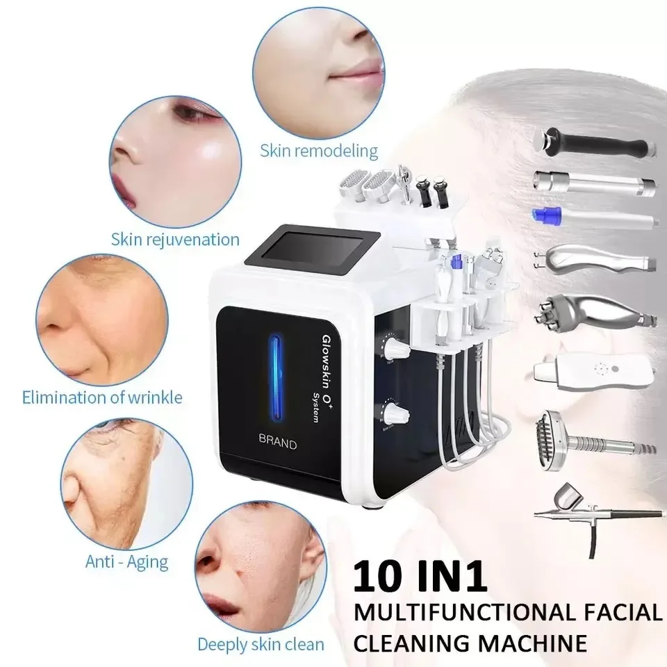 

10 in 1 Hydra Facials Equipment Face Cleaning Skin Care Diamond Microdermabrasion Machine Skin Rejuvenation Whitening Device