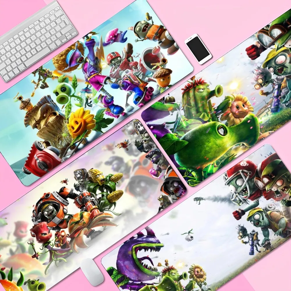 

P-Plants vs. Zombies Mousepad Custom Skin Desktop Desk Mat Kawaii Gaming Accessories Students Writing Pad for PC Computer Table