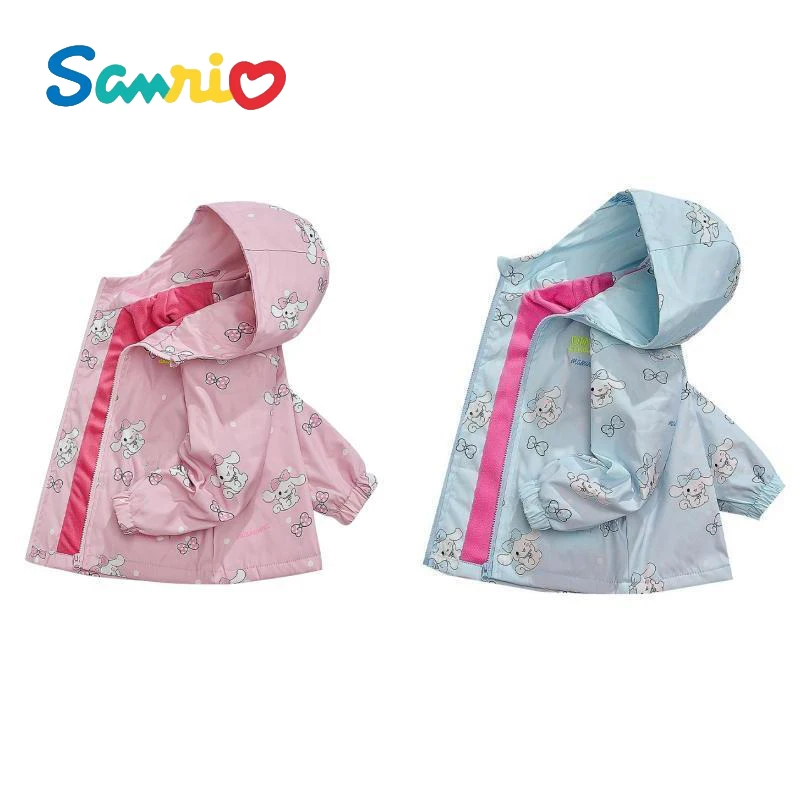 

Anime Kawaii Sanrios My Melody Cinnamoroll Plush Kids Coat Girl Windproof Jacket One-Piece Velvet Casual Outdoor Thicken Clothse