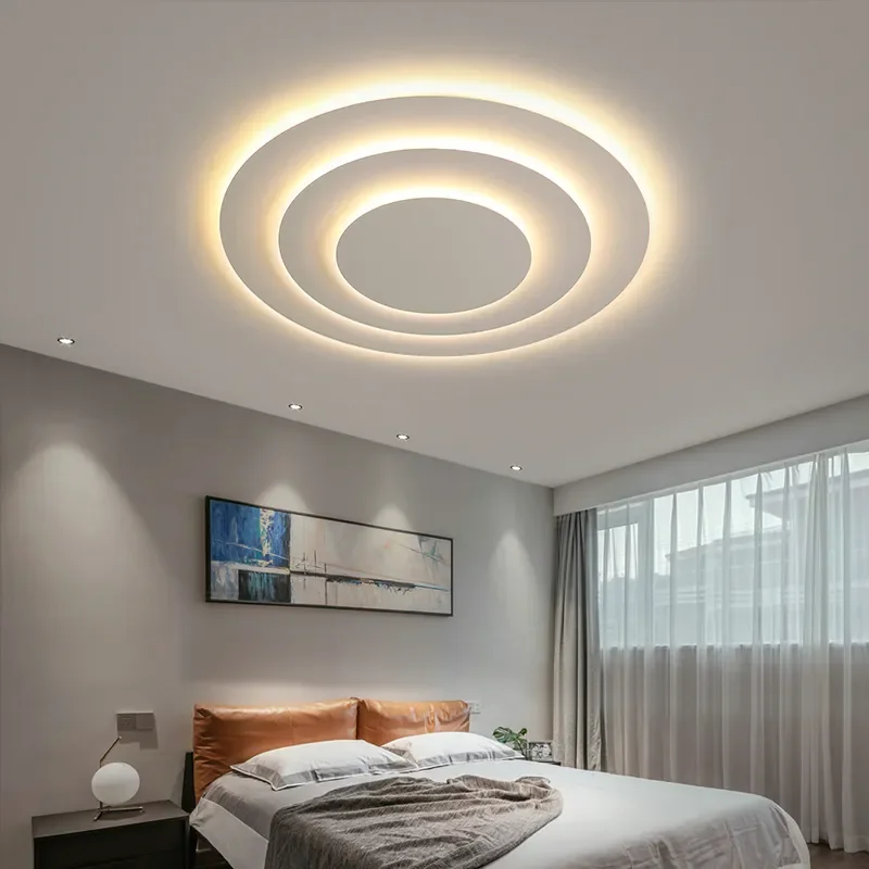 Modern Ceiling Chandelier Lights for Living Room Nordic Bedroom Dining Room LED Ceiling Lamps Round Minimalist Design Chandelier