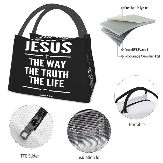 Custom Jesus The Way The Truth The Life Lunch Bags