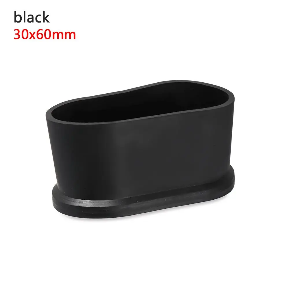 Set of 4 Oval Non-Slip Rubber Chair Leg Caps - Furniture Floor Protectors