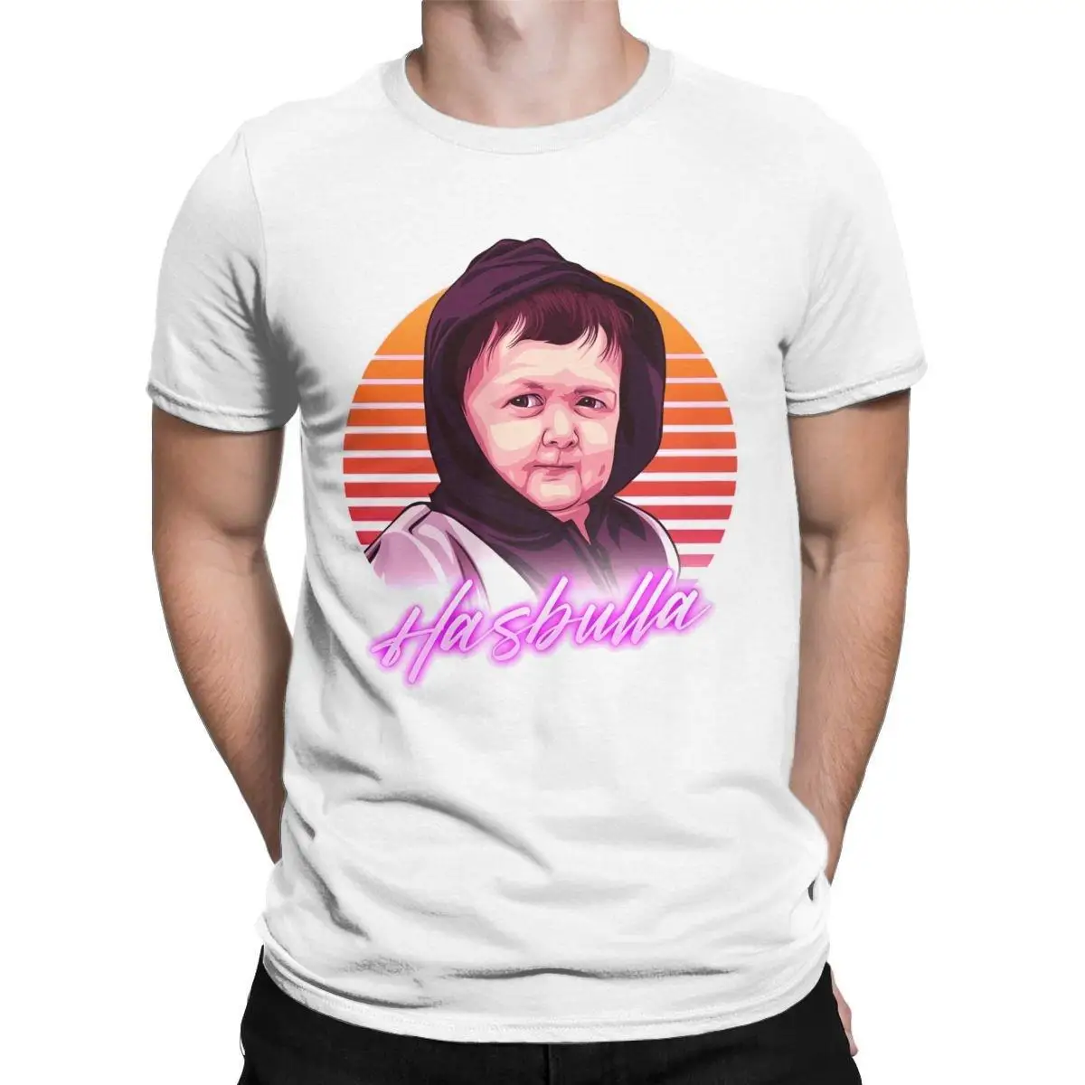 

Hasbulla Retro Magomedov T-Shirts Men Khabib Vintage 100% Cotton Tees Round Neck Short Sleeve T Shirt 6XL Clothing