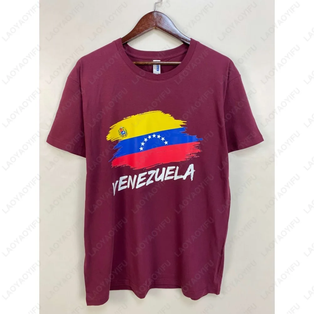 Camiseta de Venezuela para mujer, ropa de calle Unisex con bandera