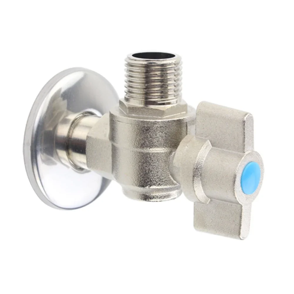 All Copper Large Flow Ball Valve 15mm Full Diameter Right Angle Ball Core Triangle Valve Water Heater Special Switch