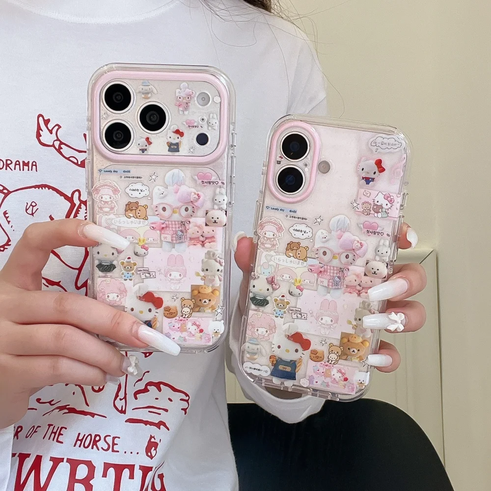 Luxury Super Fire Pink Jingkong Chef KT Shockproof Protective Cute Phone Case